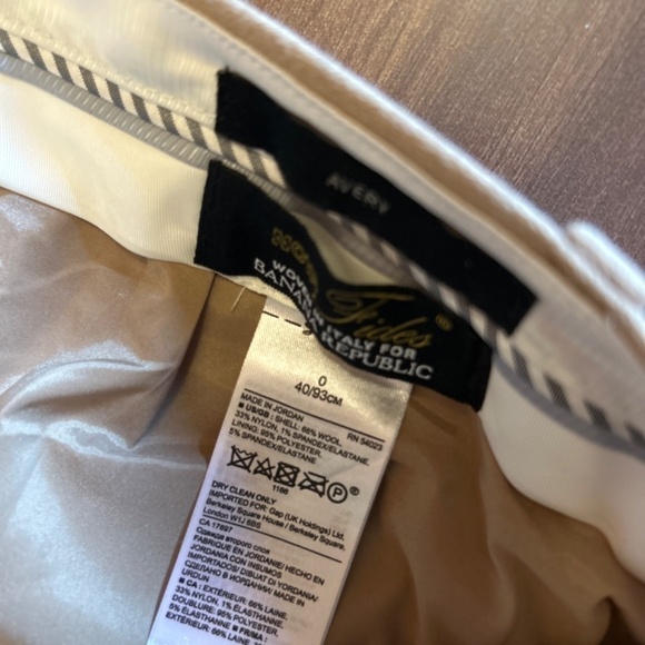 ❄️END OF SEASON SALE❄️ BANANA REPUBLIC Avery Tan Wool Blend Pants size 0 - Picture 4 of 7